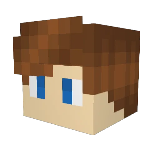 x_pirat Minecraft avatar head, 3D render