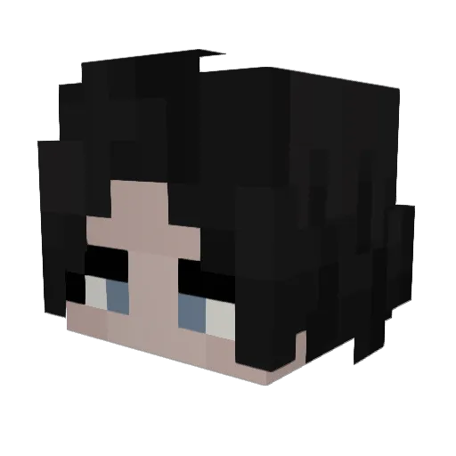 x_pk Minecraft avatar head, 3D render