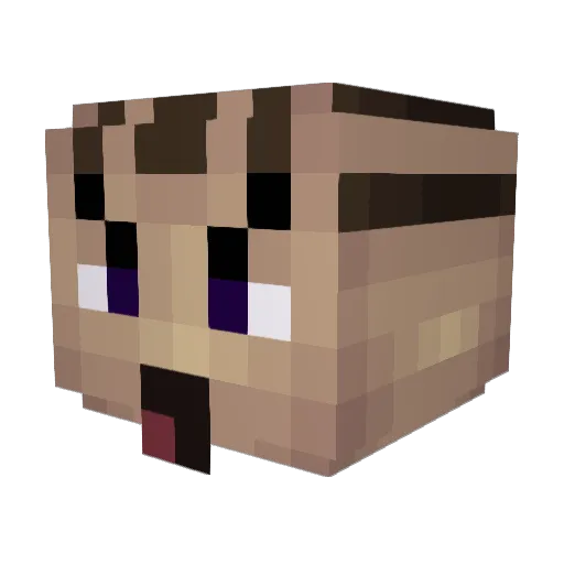 x_tacy Minecraft avatar head, 3D render