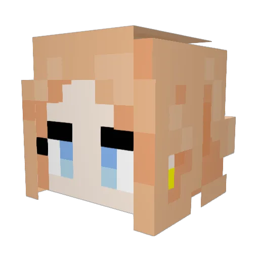 x_tianer Minecraft avatar head, 3D render