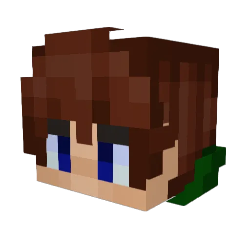 x_vz Minecraft avatar head, 3D render