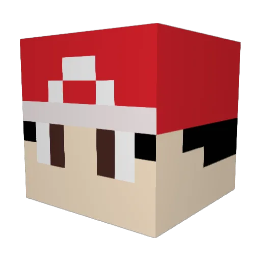 x_x1321 Minecraft avatar head, 3D render