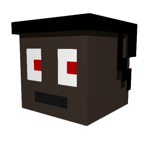 x_x_ Minecraft avatar head, 3D render