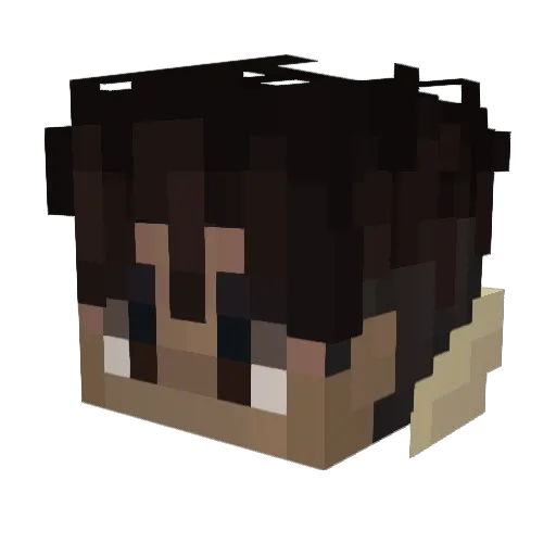 x_xan Minecraft avatar head, 3D render