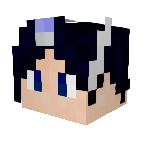 x_xin Minecraft avatar head, 3D render