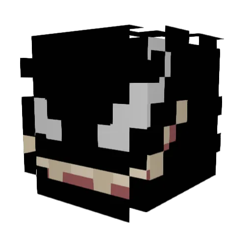 x_xjp Minecraft avatar head, 3D render