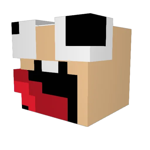 x_z_c Minecraft avatar head, 3D render