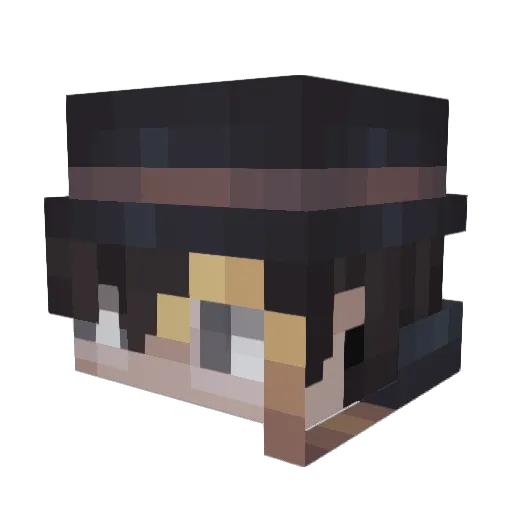 xa_he Minecraft avatar head, 3D render