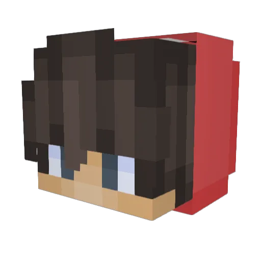 xaaronxcore Minecraft avatar head, 3D render
