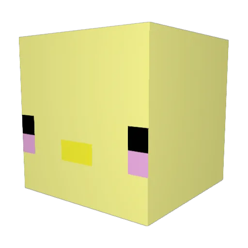 xaexa Minecraft avatar head, 3D render