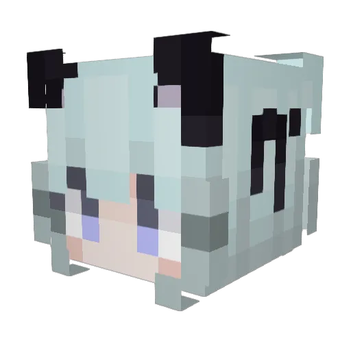 xaibis Minecraft avatar head, 3D render