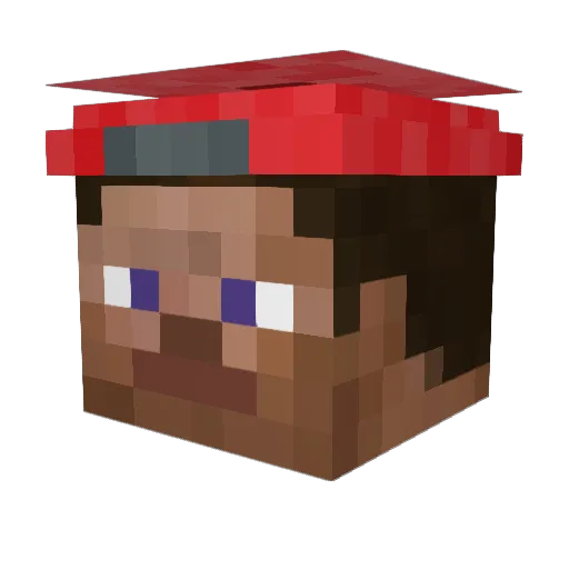 xaick Minecraft avatar head, 3D render