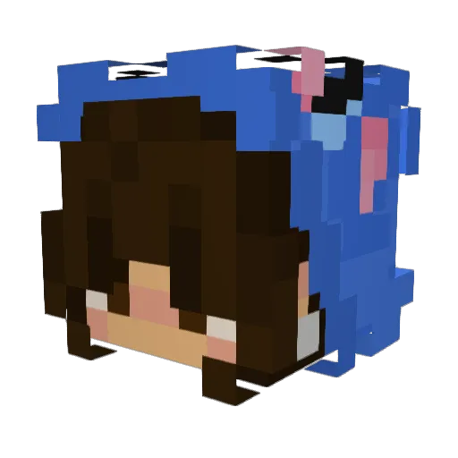xailinex Minecraft avatar head, 3D render