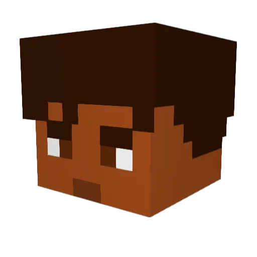 xakv Minecraft avatar head, 3D render