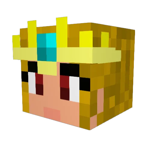 xallea Minecraft avatar head, 3D render