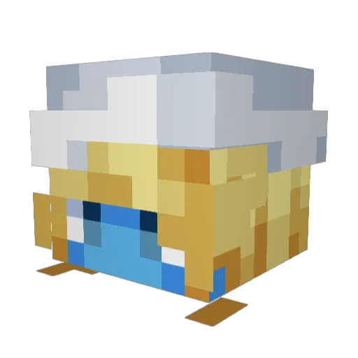 xamaka Minecraft avatar head, 3D render