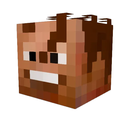xamy Minecraft avatar head, 3D render