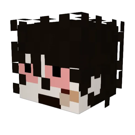 xan44x Minecraft avatar head, 3D render