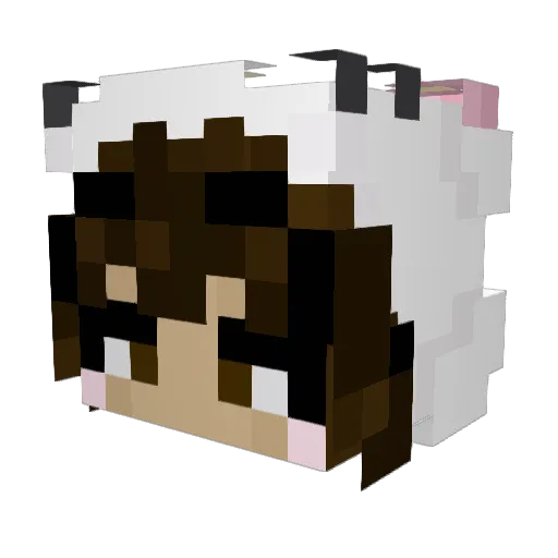 xan_dee Minecraft avatar head, 3D render