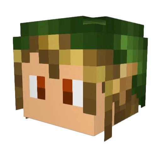 xan_vdc Minecraft avatar head, 3D render