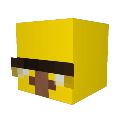 xanatinho Minecraft avatar head, 3D render