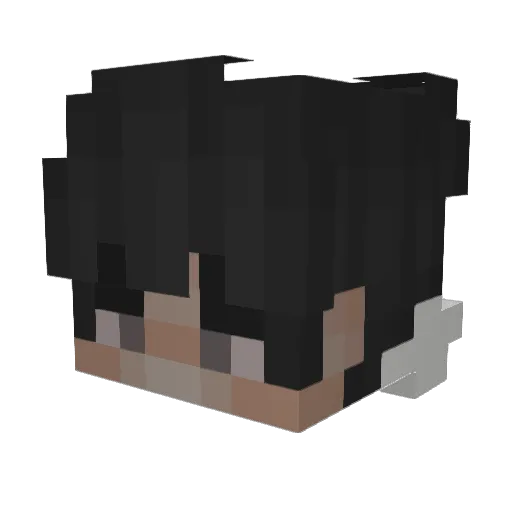 xanaxlove Minecraft avatar head, 3D render