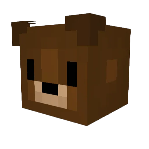 xandeir Minecraft avatar head, 3D render