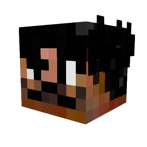 xander_168 Minecraft avatar head, 3D render