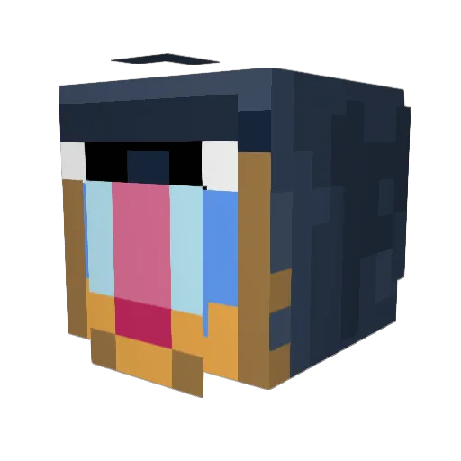 xander_w Minecraft avatar head, 3D render