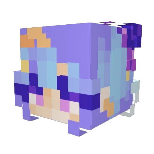 xandrca Minecraft avatar head, 3D render