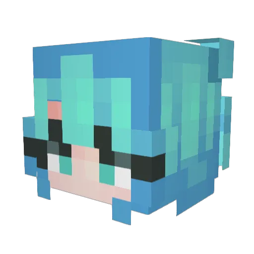 xaneamity Minecraft avatar head, 3D render