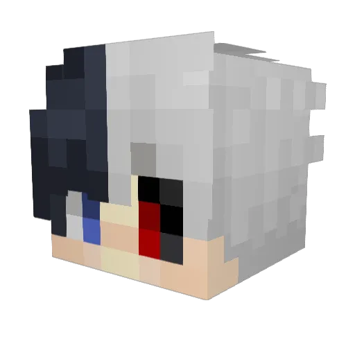xaneki Minecraft avatar head, 3D render