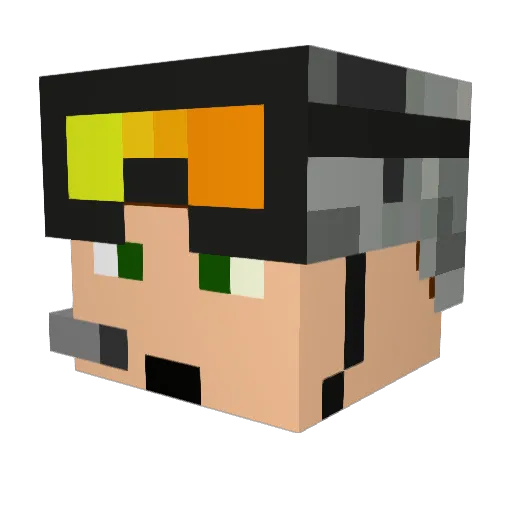 xanmaster Minecraft avatar head, 3D render