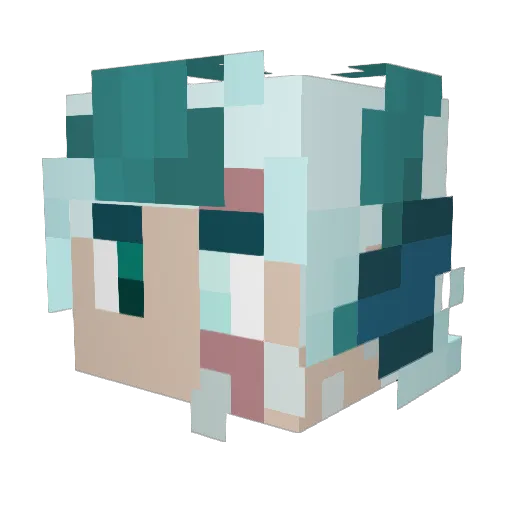 xannive Minecraft avatar head, 3D render