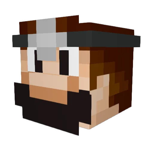 xanoton Minecraft avatar head, 3D render