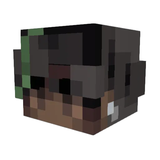xansder Minecraft avatar head, 3D render