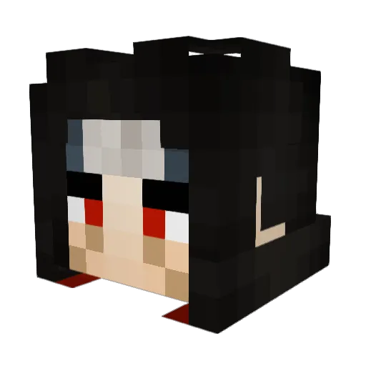 xansmf Minecraft avatar head, 3D render