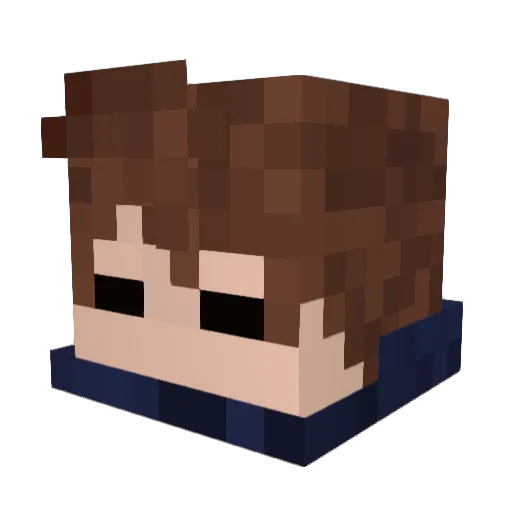 xansy Minecraft avatar head, 3D render
