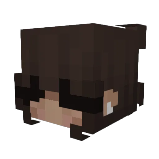 xanuya Minecraft avatar head, 3D render