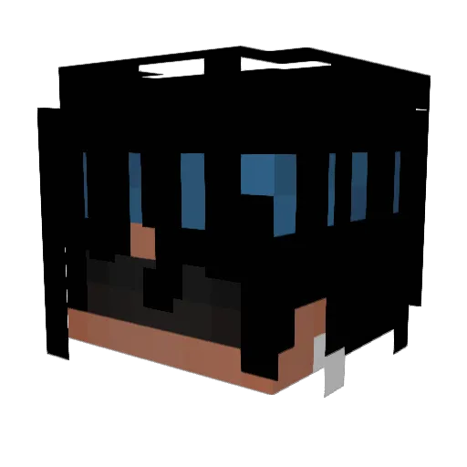 xanyv Minecraft avatar head, 3D render