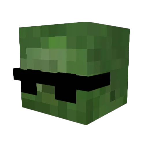xao Minecraft avatar head, 3D render