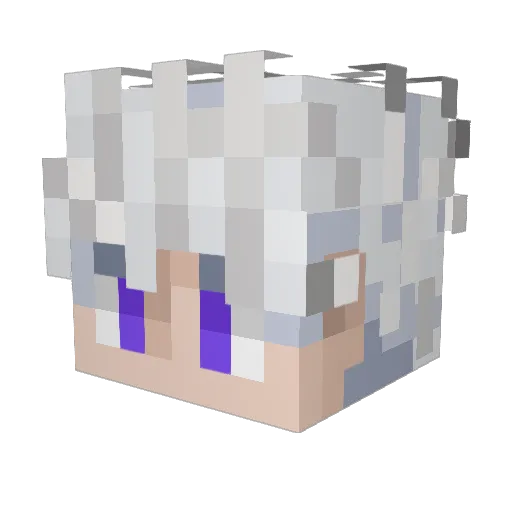 xaomi Minecraft avatar head, 3D render