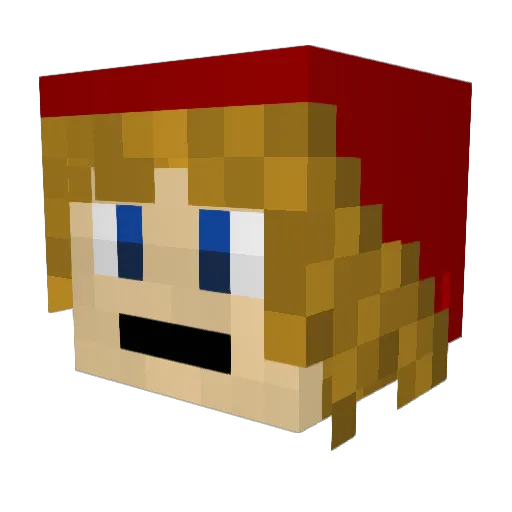 xaric Minecraft avatar head, 3D render