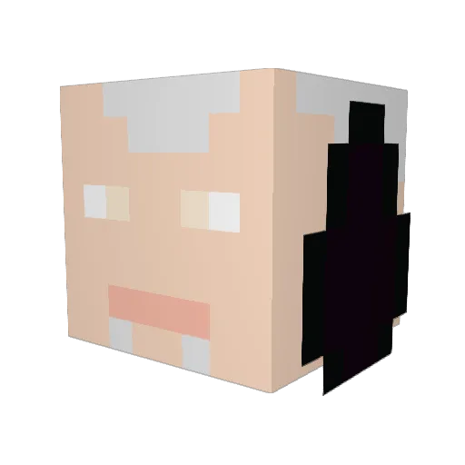 xarutas Minecraft avatar head, 3D render