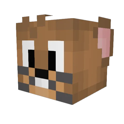 xas0011 Minecraft avatar head, 3D render