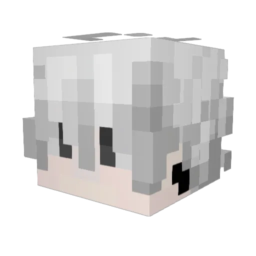 xauxr Minecraft avatar head, 3D render