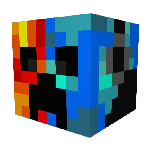 xav2_0 Minecraft avatar head, 3D render