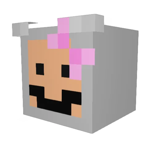 xav_healy Minecraft avatar head, 3D render