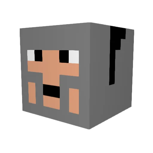 xaveth123 Minecraft avatar head, 3D render