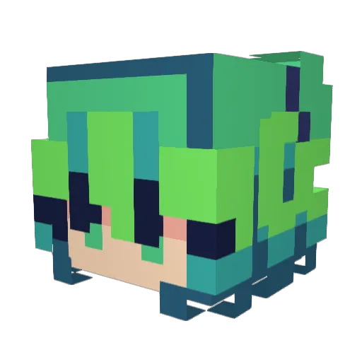 xavexaa Minecraft avatar head, 3D render